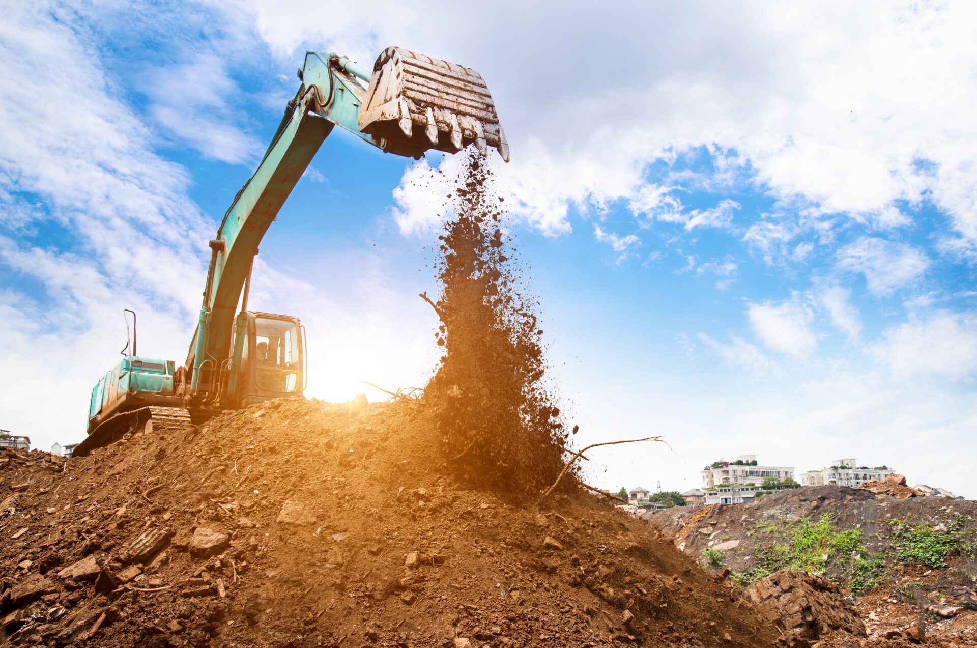 Excavator in action<br />